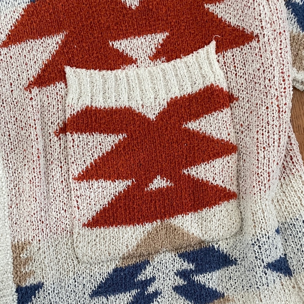 Aztec Patterned Cardigan Sweater - Picture 3 of 5